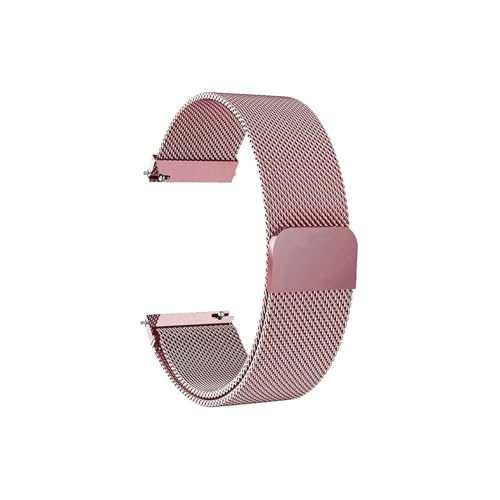 Strap Fit for Garmin Venu Sq 2 Musik Smart Uhr Edelstahl Magnetische Schleife Armband Zubehör Fit for Garmin Venu 2 plus/Vivomove HR (Color : Pink, Size : For Venu sq Music) von UsmAsk