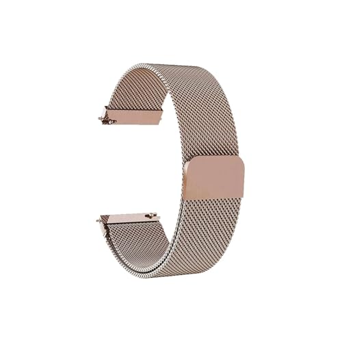 Strap Fit for Garmin Venu Sq 2 Musik Smart Uhr Edelstahl Magnetische Schleife Armband Zubehör Fit for Garmin Venu 2 plus/Vivomove HR (Color : Rose gold, Size : Vivomove HR) von UsmAsk