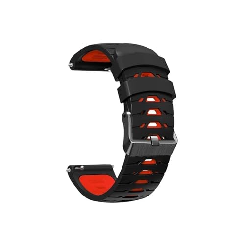 UsmAsk 22 mm Uhrenarmband, passend for HAYLOU Watch R8. Armband, passend for HAYLOU Watch R8 (Color : Black Red, Size : 22mm) von UsmAsk