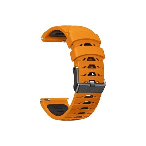 UsmAsk 22 mm Uhrenarmband, passend for HAYLOU Watch R8. Armband, passend for HAYLOU Watch R8 (Color : Orange Black, Size : HAYLOU Watch R8) von UsmAsk