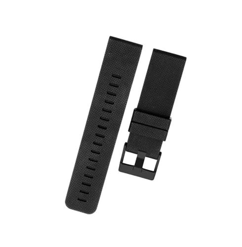 UsmAsk Wasserdichtes Gummi-Armband, passend for Suunto Traverse Series Alpha Watch, 24 mm Silikonarmbänder mit Edelstahlverschluss (Color : Black x Black, Size : 24mm) von UsmAsk
