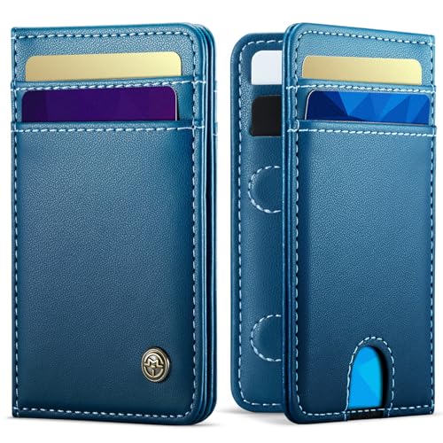 Usroom Geldbörse für Herren, RFID-blockierende Kartenhalter und Geldfächer, Blau von Usroom