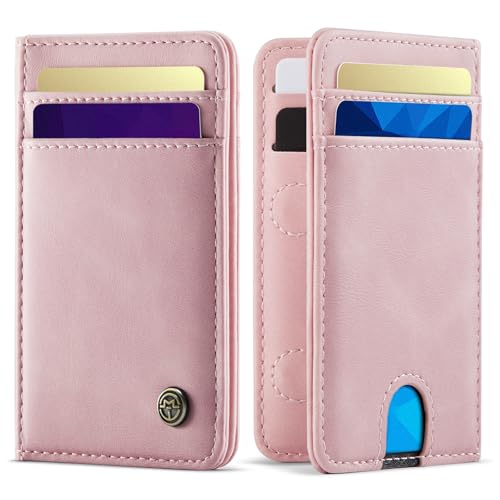 Usroom Geldbörse für Herren, RFID-blockierende Kartenhalter und Geldfächer, Rosarot von Usroom