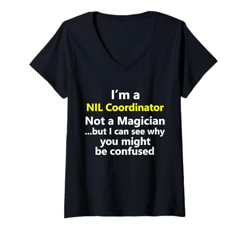 Damen Nil Coordinator College Job Sports Basketball Leichtathletik T-Shirt mit V-Ausschnitt Damen Nil Coordinator College Job Sports Basketball Leichtathletik T-Shirt mit V-Ausschnitt von UtRZQBXHYBtLWJHBSY Creations Co