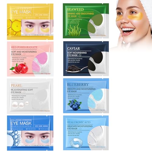 8pcs Augenpads, Hydrogel Augenpads, Eye Patch Hydrogel Augenpads, Augenklappen Gegen Augenringe und Schwellungen, Puffiness Eye Patches Augenpflege, Gegen Falten,Tränensäcke, Puffiness Augen Maske von Utapossin