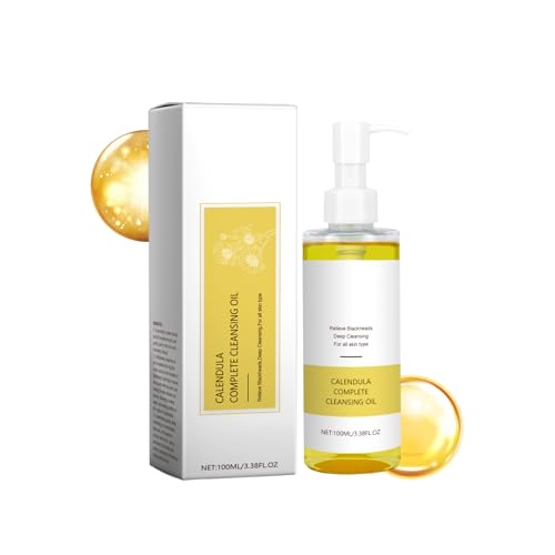 Light Cleansing Oil, Make-up-Entferner Mit Calendula Officinalis-Extrakt, Reinigungsöl, Pflege-Öl für die Tägliche Gesichtsreinigung, Reinigt Sanft das Gesicht und Entfernt Augen- und Lippen-Make-up von Utapossin