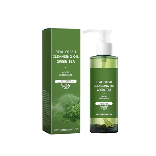 Light Cleansing Oil, Make-up-Entferner Mit Grüntee-Extrakt, Reinigungsöl, Pflege-Öl für die Tägliche Gesichtsreinigung, Reinigt Sanft das Gesicht und Entfernt Augen- und Lippen-Make-up von Utapossin