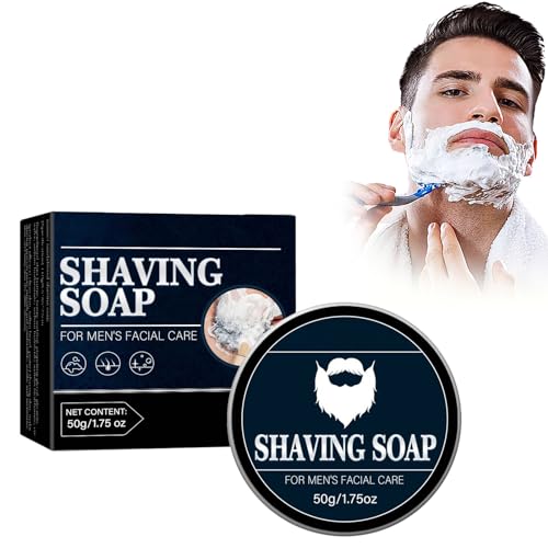 Rasierseife, Shaving Soap, Handgefertigte Seife für ergiebigen Rasierschaum, Hautschonende Rasierseife für Herren, Rasierseife am Stück für alle Hauttypen für Damen und Herren von Utapossin