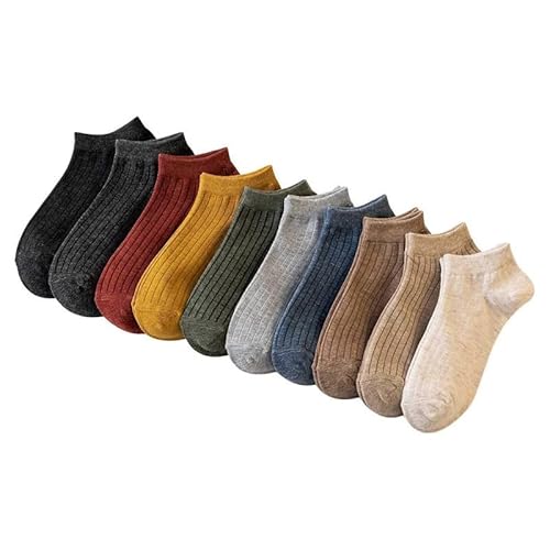 Utensilsto 10 Paare Sneaker Socken Frauen, Baumwolle Knöchel Socken Damen No Show Sneaker Socken Kurze Sneakersocken für damen frauen von Utensilsto