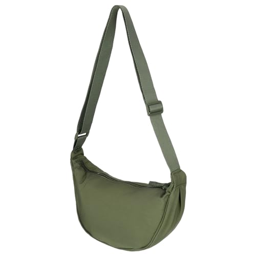 Utensilsto Crossbody Bag Damen Halbmond Tasche Damen Halbmond Crossbody Schultertasche Mit Verstellbarer Schultergurt Für Damen(Green) von Utensilsto