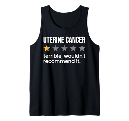 Herren Gebärmutterkrebs One Star Bewertung Endometriumkrebs Bewusstsein Tank Top Herren Gebärmutterkrebs One Star Bewertung Endometriumkrebs Bewusstsein Tank Top von Uterine Cancer Survivor Designs for Awareness