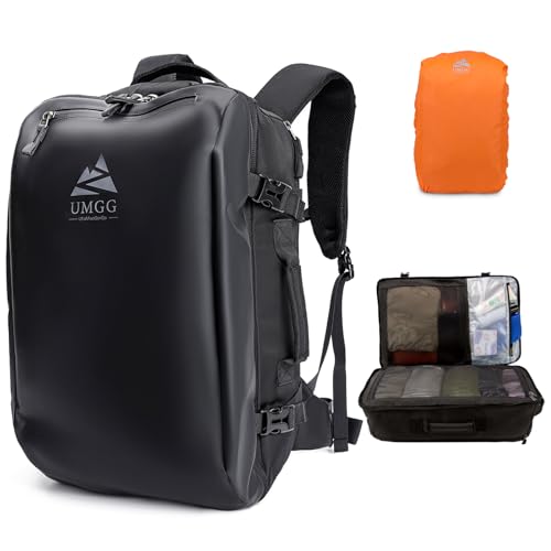 UtiaMiaoGonGo 40L Reiserucksack Herren, TSA Freundlich Groß Handgepäck Rucksack mit Regenabdeckung, 17 Zoll Laptop Travel Backpack Wasserabweisend Kabinenrucksack für Reise Weekender Trip Schwarz UtiaMiaoGonGo 40L Reiserucksack Herren, TSA Freundlich Groß Handgepäck Rucksack mit Regenabdeckung, 17 Zoll Laptop Travel Backpack Wasserabweisend Kabinenrucksack für Reise Weekender Trip Schwarz von UtiaMiaoGonGo