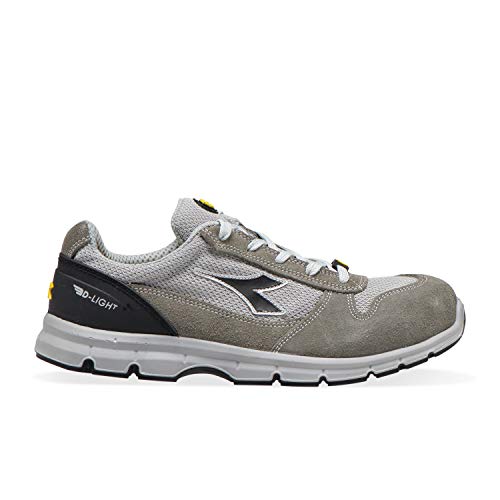 Utility Diadora Unisex Run Text Low S1P SRC ESD, Grigio Castello/Grigio ALLUMINIO, 42 EU von Diadora