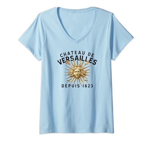 Damen Schloss Versailles seit 1623 Sun T-Shirt mit V-Ausschnitt Damen Schloss Versailles seit 1623 Sun T-Shirt mit V-Ausschnitt von Utopia Sport France Shop