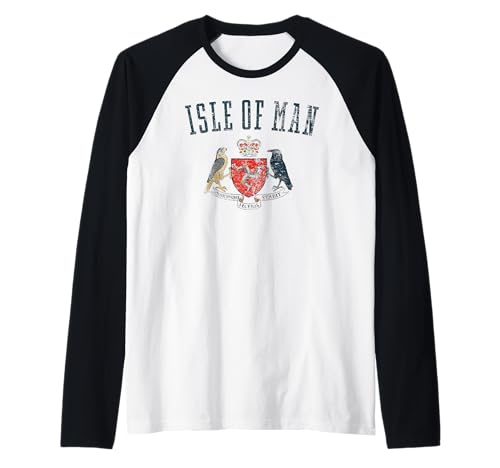 Isle of Man Wappen Used-Look Raglan Isle of Man Wappen Used-Look Raglan von Utopia Sport UK Shop
