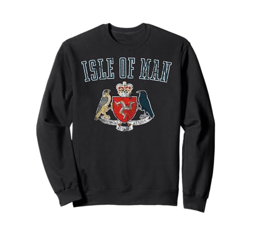 Isle of Man Wappen Used-Look Sweatshirt von Utopia Sport UK Shop