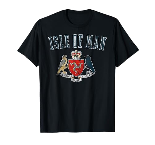 Isle of Man Wappen Used-Look T-Shirt von Utopia Sport UK Shop