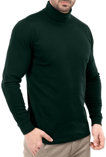 Utopia Wear Herren Rollkragen Slim Fit Leichter Pullover Top, Grün , Mittel von Utopia Wear