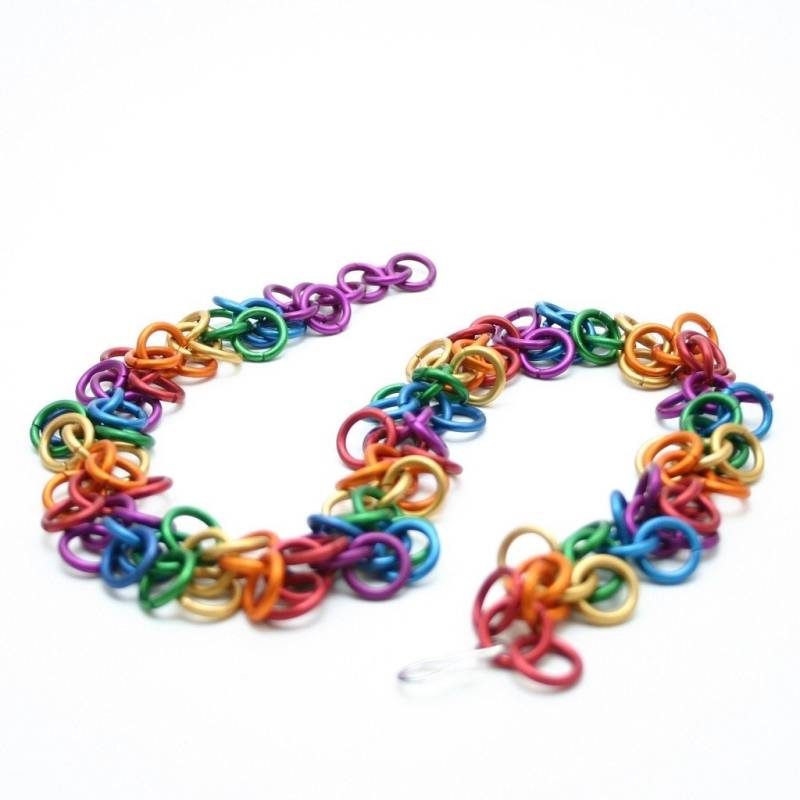 Custom Color Rainbow Shaggy Loops Kettemail Halskette Custom Color Rainbow Shaggy Loops Kettemail Halskette von UtopiaArmoury