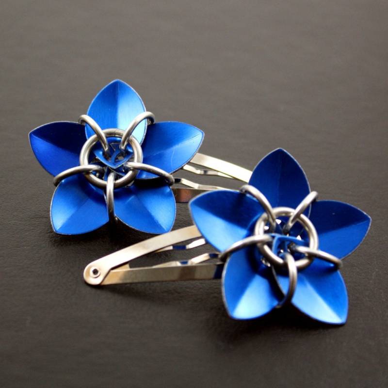 Scalemaille Blumen Haarspange Scalemaille Blumen Haarspange von UtopiaArmoury
