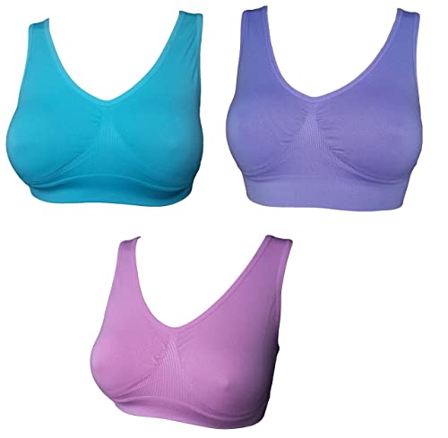 UtopyaUK 3 6 9 Pack Komfort-BH Damen Mädchen Crop Top Nahtloser BH Schlaf Yoga Bralette Stretch-BHS Sportweste Kabelloser Post-OP-BH von UtopyaUK