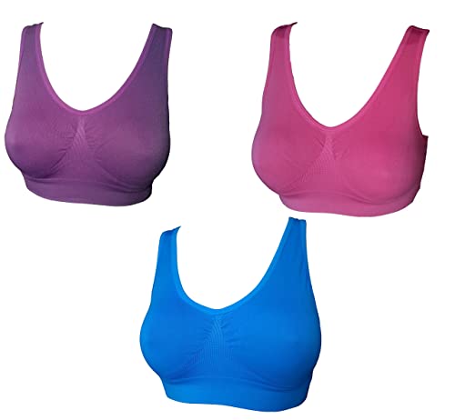 UtopyaUK 3 6 9 Pack Komfort-BH Damen Mädchen Crop Top Nahtloser BH Schlaf Yoga Bralette Stretch-BHS Sportweste Kabelloser Post-OP-BH von UtopyaUK