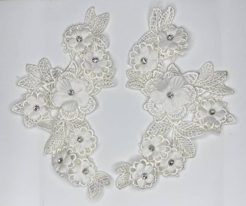 Rhinestone - Blumen-Spitze Dreidimensionale Applikation Diy, Nähen Auf Preis Pro Paar Rhinestone - Blumen-Spitze Dreidimensionale Applikation Diy, Nähen Auf Preis Pro Paar von Utrimming