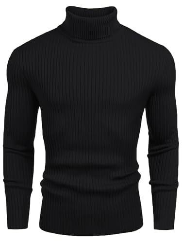 Uusollecy Rollkragenpullover Herren Langarm Feinstrick Rollkragen Pullover Basic Slim fit Rollkragen Strickpullover für Männer, Schwarz, XXL Uusollecy Rollkragenpullover Herren Langarm Feinstrick Rollkragen Pullover Basic Slim fit Rollkragen Strickpullover für Männer, Schwarz, XXL von Uusollecy
