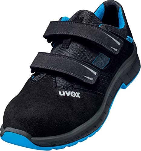 Uvex 2 Trend Sandale, Sicherheitsschuhe S1 P SRC, Arbeitsschuhe für Herren, Schwarz/Blau, Größe 44 von Uvex