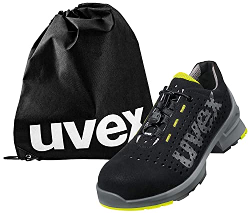 Uvex 1 - Arbeitsschuhe - Sicherheitsschuhe S1 SRC ESD - leicht & rutschfest - mit Schuhbeutel - Lime-Schwarz - 41 von Uvex