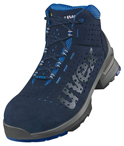 Uvex 1 Arbeitsstiefel- S1 SRC ESD - Hohe Arbeitsschuhe für Herren - Blau - Gr. 40 von Uvex