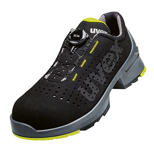 Uvex 1 BOA Arbeitsschuhe - S1 SRC ESD - Lime-Schwarz - Weite 10 / Schmal, Größe:39 von Uvex