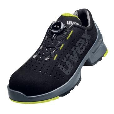 Uvex 1 BOA Arbeitsschuhe - S1 SRC ESD - Lime-Schwarz - Weite 10 / Schmal, Größe:46 von Uvex