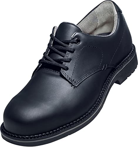 Uvex 1 Business Halbschuhe, Sicherheitsschuhe mit Stahlkappe, robuster und atmungsaktiver Arbeitsschuhe S3 SRC, Unisex, Schwarz, Größe 48 von Uvex