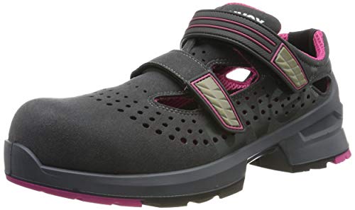 Uvex 1 Ladies Arbeitssandalen - Sicherheitssandalen S1 SRC ESD - Grau-Pink, Größe:35 von Uvex