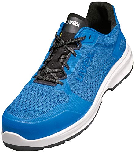 Uvex 1 Sport Arbeitsschuhe - Sicherheitshalbschuhe S1 P SRC ESD - Blau - Weite 14 / Extra Breit, Größe:43 von Uvex