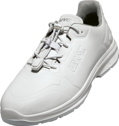 uvex 1 Sport White NC - Berufshalbschuhe für Freizeit & Arbeit - gepolstert, atmungsaktiv & dämpfend - Sneaker - Weiß - Größe 52 von uvex