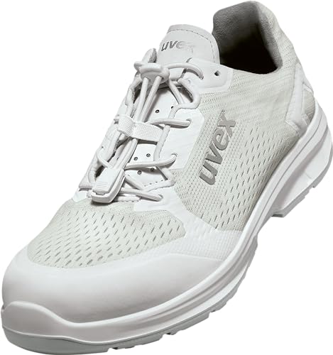 Uvex 1 Sport White NC - Berufshalbschuhe für Freizeit & Arbeit - gepolstert, atmungsaktiv & dämpfend - Trainer - Weiß - Größe 39 von Uvex