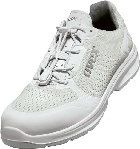 uvex 1 Sport White NC - Berufshalbschuhe für Freizeit & Arbeit - gepolstert, atmungsaktiv & dämpfend - Trainer - Weiß - Größe 46 von uvex