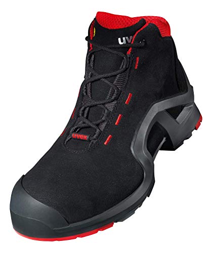 Uvex 1 X-Tended Support Arbeitsstiefel - Sicherheitsstiefel S3 SRC ESD - Rot-Schwarz, Größe:41 von Uvex