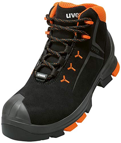 Uvex 2 Arbeitsstiefel - Sicherheitsstiefel S3 SRC ESD - Orange-Schwarz, Größe:50 von Uvex