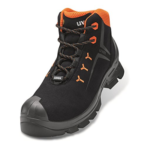 Uvex 2 Arbeitsstiefel - Sicherheitsstiefel S3 SRC ESD - Orange-Schwarz, Größe:52 von Uvex