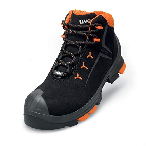 Uvex 2 Arbeitsstiefel - Sicherheitsstiefel S3 SRC ESD - Orange-Schwarz - Weite 14 / Extra Breit, Größe:40 von Uvex