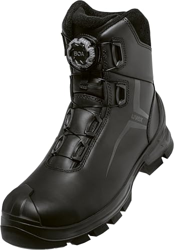 Uvex 2 MACSOLE® Winterschnürstiefel S3L CI HI HRO SR mit BOA® Fit System - Sicherheitsschuhe - Sicherheitsstiefel - hitze-, chemikalien-, und schnittbeständige Gummilaufsohle - Weite 12 von Uvex