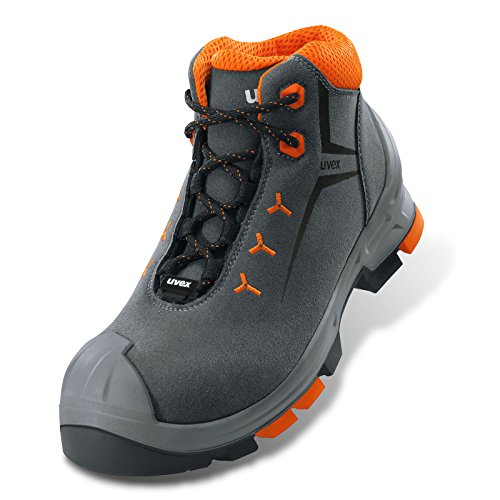 Uvex 2 Sicherheitsstiefel - Arbeitsschuhe S2 SRC - Grau/Orange - Gr 39 von Uvex