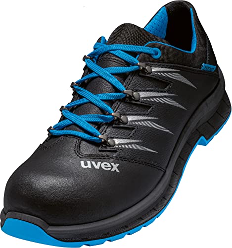 Uvex 2 Trend - Leder-Sicherheitsschuhe S2 SRC ESD - Blau/Schwarz - Gr. 40 von Uvex