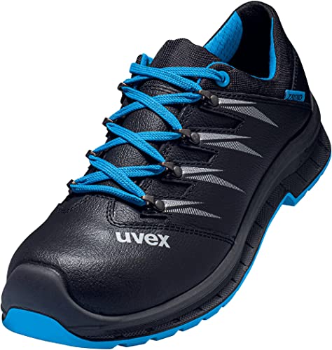 Uvex 2 Trend - Leder-Sicherheitsschuhe S3 SRC ESD - Blau/Schwarz - Gr. 41 von Uvex