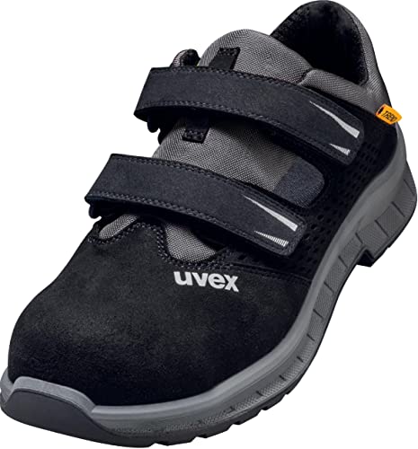 Uvex 2 Trend Sandale, Sicherheitsschuhe S1 P SRC, Arbeitsschuhe für Herren, Schwarz/Grau, Größe 41 von Uvex