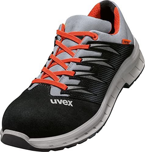 Uvex 2 Trend - Sicherheitsschuhe S2 SRC ESD - Grau-Orange/Schwarz - Gr. 39 von Uvex