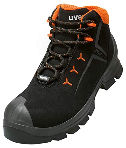 Uvex 2 Vibram Arbeitsstiefel - Sicherheitsstiefel S3 SRC ESD - Orange-Schwarz - Weite 14 / Extra Breit, Größe:43 von Uvex